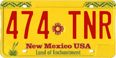 NM license plate 474TNR