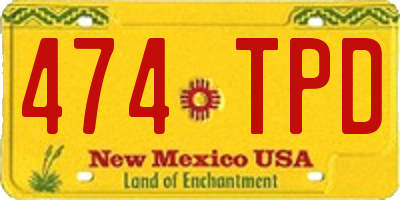 NM license plate 474TPD