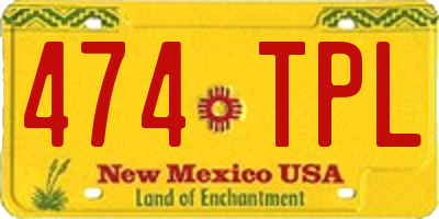 NM license plate 474TPL