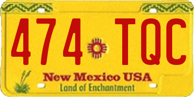 NM license plate 474TQC