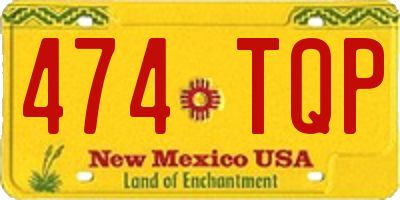NM license plate 474TQP