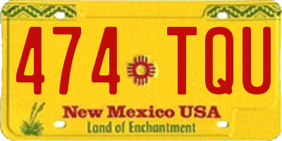 NM license plate 474TQU