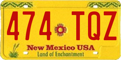 NM license plate 474TQZ