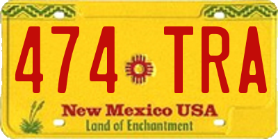 NM license plate 474TRA