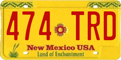 NM license plate 474TRD