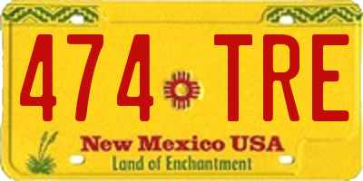 NM license plate 474TRE