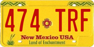 NM license plate 474TRF