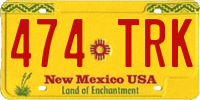 NM license plate 474TRK