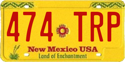 NM license plate 474TRP