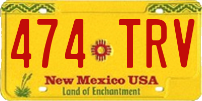 NM license plate 474TRV