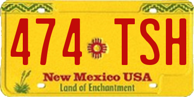 NM license plate 474TSH