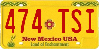 NM license plate 474TSI