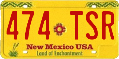 NM license plate 474TSR