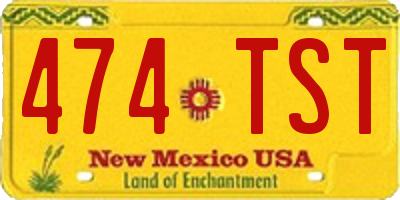 NM license plate 474TST