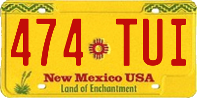 NM license plate 474TUI