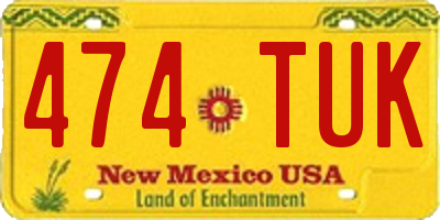 NM license plate 474TUK