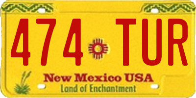 NM license plate 474TUR