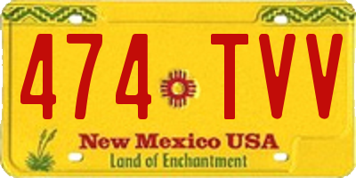 NM license plate 474TVV