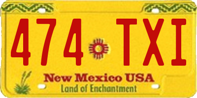 NM license plate 474TXI