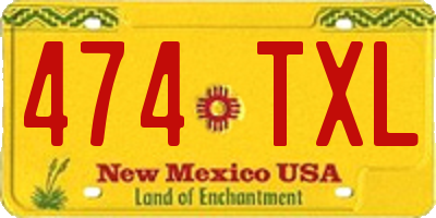 NM license plate 474TXL
