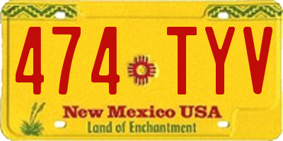 NM license plate 474TYV