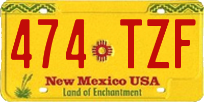 NM license plate 474TZF