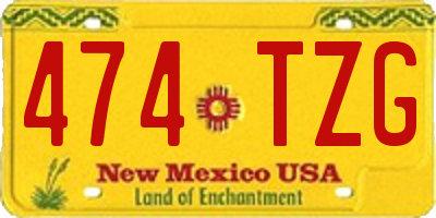 NM license plate 474TZG