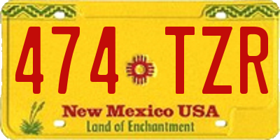 NM license plate 474TZR