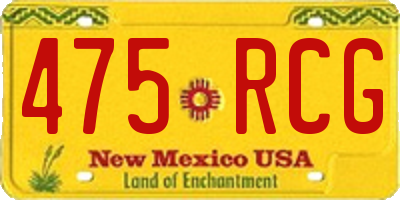 NM license plate 475RCG