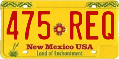 NM license plate 475REQ