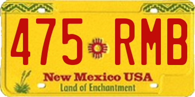 NM license plate 475RMB