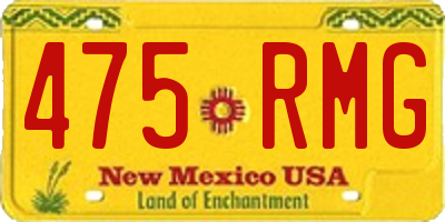 NM license plate 475RMG