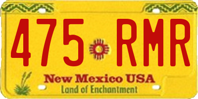 NM license plate 475RMR