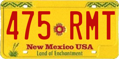 NM license plate 475RMT