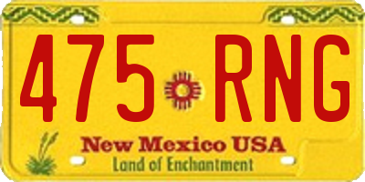 NM license plate 475RNG