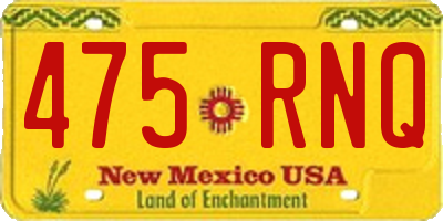 NM license plate 475RNQ