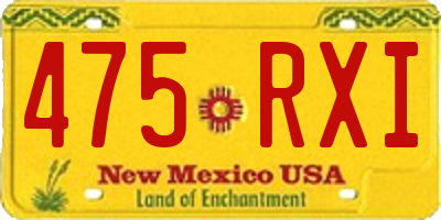 NM license plate 475RXI
