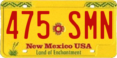 NM license plate 475SMN
