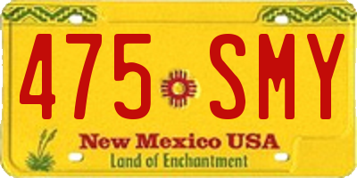 NM license plate 475SMY
