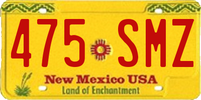 NM license plate 475SMZ