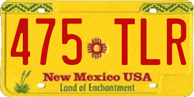 NM license plate 475TLR