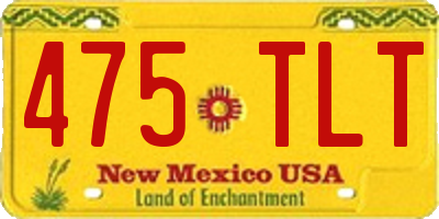 NM license plate 475TLT