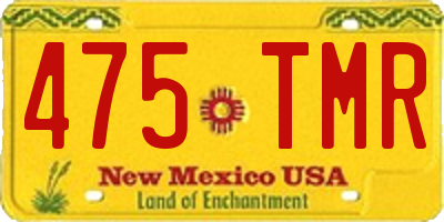 NM license plate 475TMR