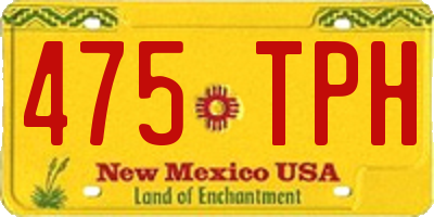 NM license plate 475TPH