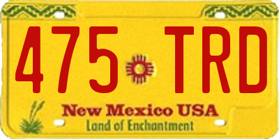 NM license plate 475TRD