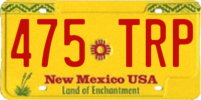 NM license plate 475TRP
