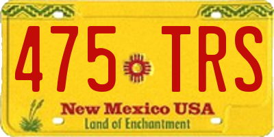 NM license plate 475TRS