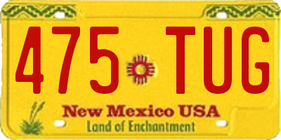 NM license plate 475TUG