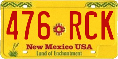 NM license plate 476RCK