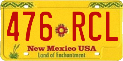 NM license plate 476RCL